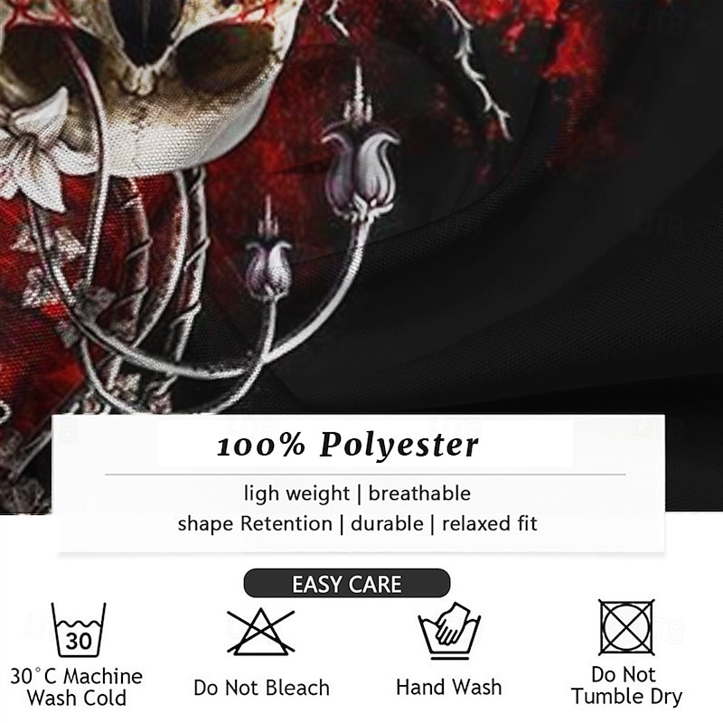 Men's Floral Halloween Costumes Day of the Dead Dress Shirt Button Up Shirt Long Sleeve Casual Business Casual Party Evening Wear Business Daily Fall Winter Spring & Summer Shirt Collar Button Up 3D3