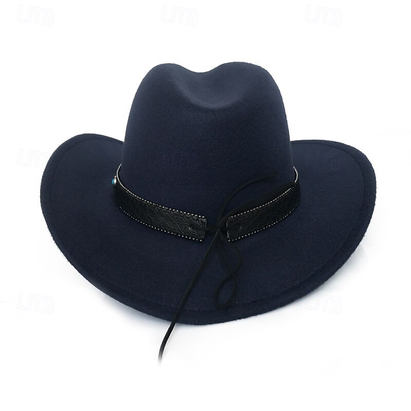 Fashion Cowboy Hat For Men Women Vintage Western Wide Brim Cowgirl Jazz Cap Unisex Outdoor Beach Travel Sun Hats