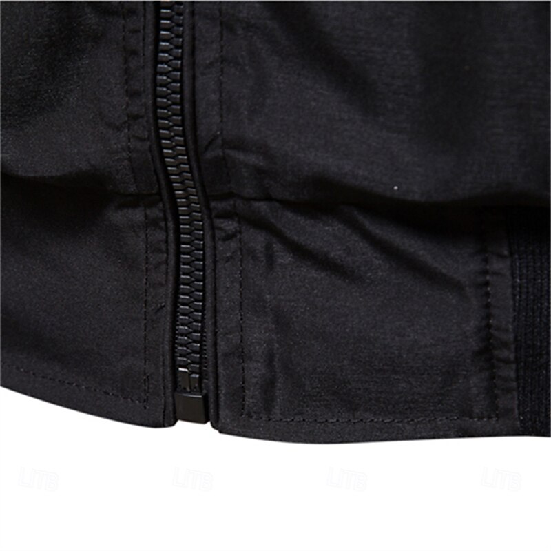 Men's Lightweight Jacket Windbreaker Sport Jacket Casual Daily Spring &  Fall Casual Regular Black Green Dark Blue Beige Jacket4