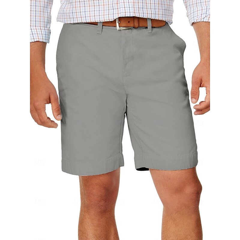 Men's Shorts Linen Shorts Dress Shorts Summer Shorts Plain Comfort Soft Outdoor Daily Going out Fashion Casual Black White2