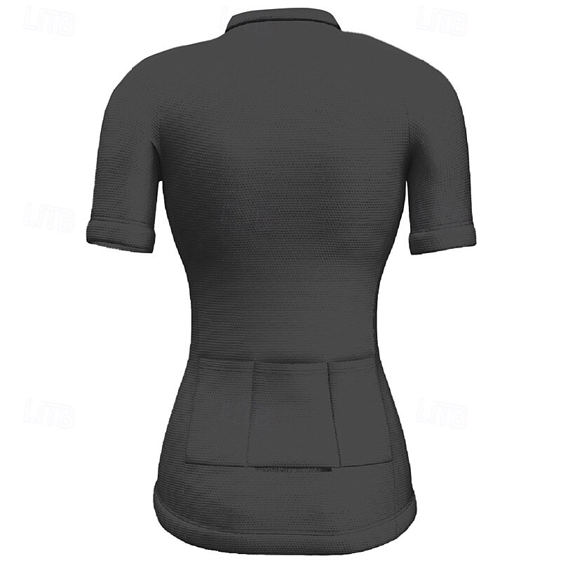 Women's Cycling Jersey Cartoon Short Sleeve Bike Tee Tshirt Top with 3 Rear Pockets Mountain Bike MTB Road Bike Cycling Quick Dry Front Zipper Wicking Sports Black Dark Gray Green Clothing Apparel4