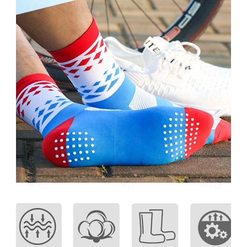 Unisex Socks Compression Socks Bike Socks Sports Socks Athletic Socks Camping / Hiking Outdoor Exercise Cycling / Bike Bike / Cycling Warm Non-Skid Stretchy 1 Pair2