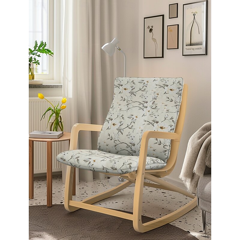 Chair Cushion Cover 100% Cotton without Pillow Floral Quilted Slipcovers POcover LITB PRIME cover 5