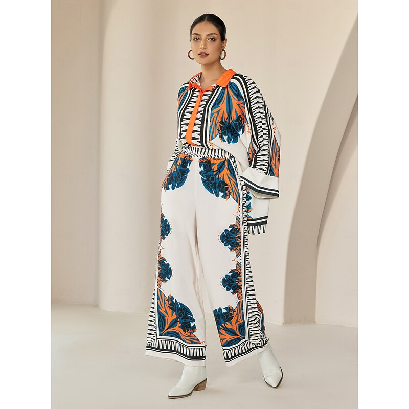 Women's Pants Satin Wide Leg Maxi Loose Bohemian Vacation Casual Daily Spring Summer Fall4