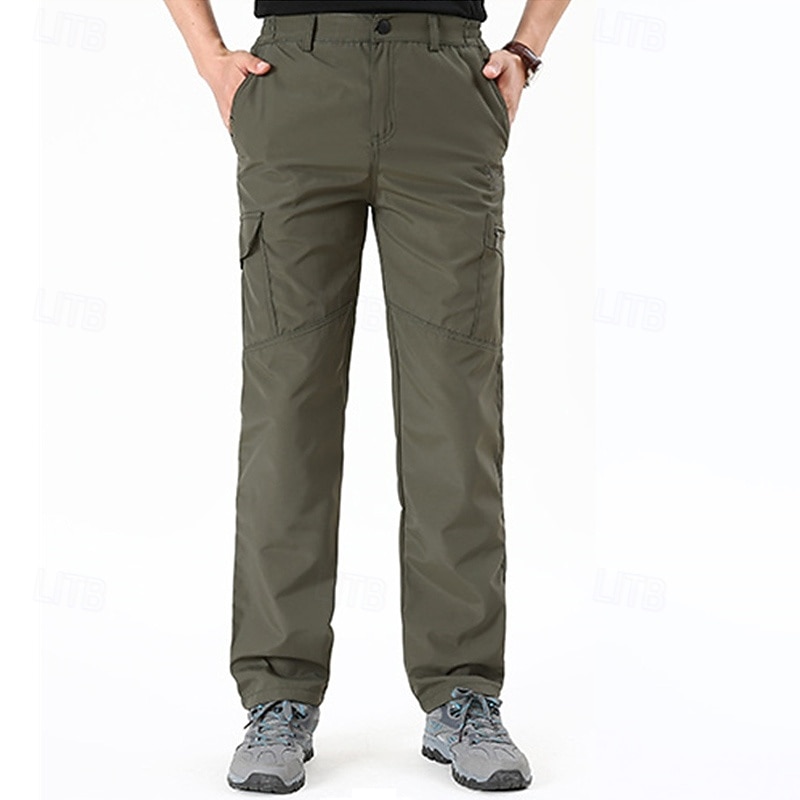 Men's Cargo Pants Tactical Pants Trousers Hiking Pants Buttons Multi Pocket Plain Quick Dry Wearable Outdoor Daily Camping & Hiking Fashion Classic Black Army Green2