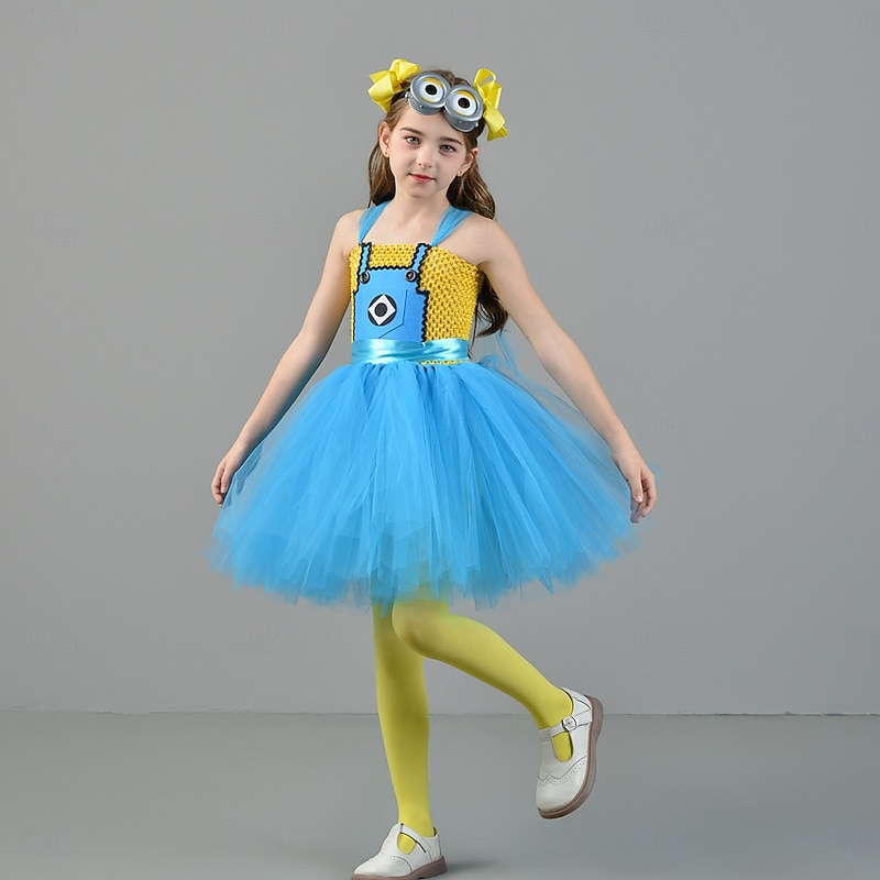 Minion Halloween Costume Tutu Dress Up Kid's Girls' Children's Day New Year Party Easy Halloween Costumes Dress Up2