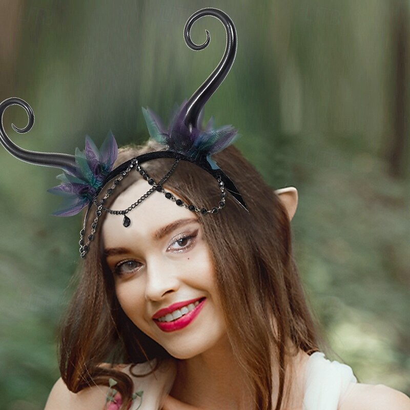 Elf Halloween Costume Headband Scary Costume Adults' Women's Halloween Carnival Easy Halloween Costumes Dress Up2