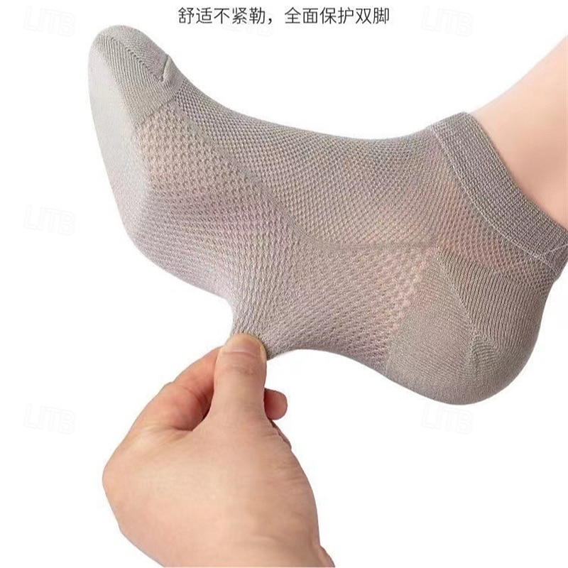 Men's 5 Pairs Multi Packs Socks Running Socks Casual Socks Black White Color Plain Sports & Outdoor Daily Vacation Basic Medium Spring Fall Fashion Casual4