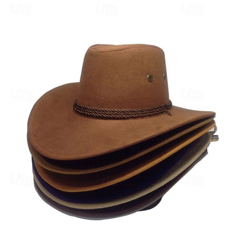 Hat Men Travel Sun Visor Wide Brim Casual Horse Riding Western Cowboy Hat Cap Summer Cowboy Hat Cap Cowboy Hat Cap Hat