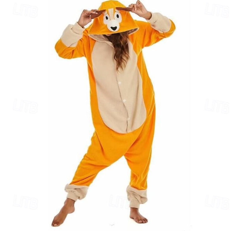 Adults' Animal Onesie Costume Carnival Costume Cartoon Blue Dog Onesie Pajamas Kigurumi Pajamas Charm Funny Costume For Men and Women Carnival Cartoon4