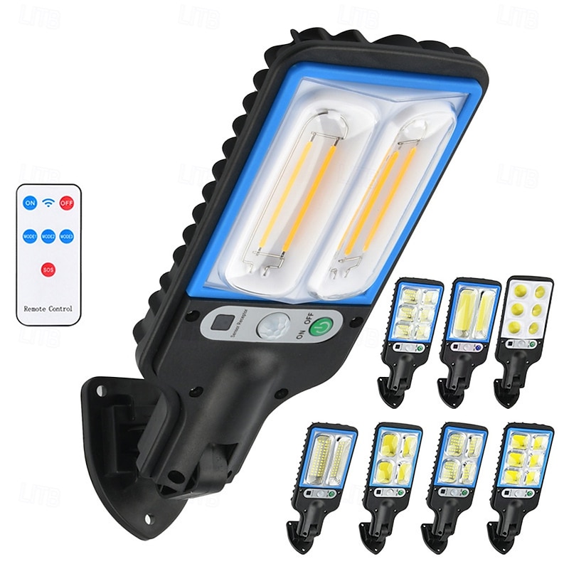 Solar Outdoor Wall Lamp Waterproof Courtyard Garden Human Body Sensing Lighting Street Lamp Villa Courtyard Wall Decoration Lamp Garage Fence Lamp  1PC