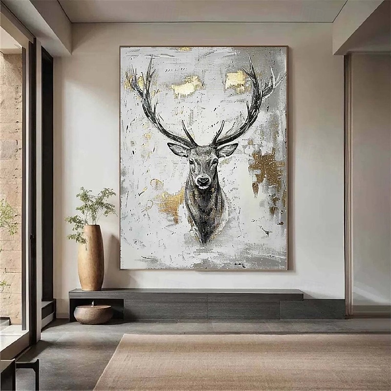 Giraffe Oil Painting handmade African Animals painting handmade Wall Art Wild Animals oil painting Impasto Textured Artwork Gifts paintings for Kids room living room wall decoration2