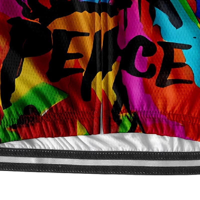 Men's Cycling Jersey Graphic Graffiti Short Sleeve Bike Tee Tshirt Jersey with 3 Rear Pockets Mountain Bike MTB Quick Dry Anatomic Design Wicking Breathable Sports Blue Green Clothing Apparel4