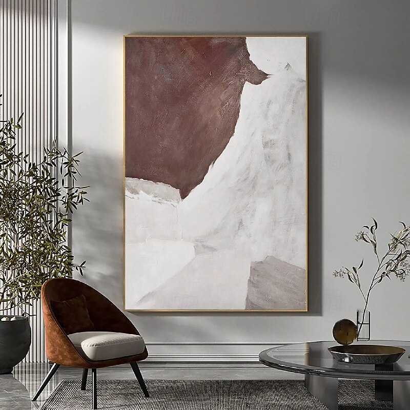 Hand painted abstract grey oil painting Beige Brown Painting Brown wabi sabi artwork Textured Oil Painting Beige Oil Painting brown Abstract oil painting Canvas Art Modern Horizontal decor art2