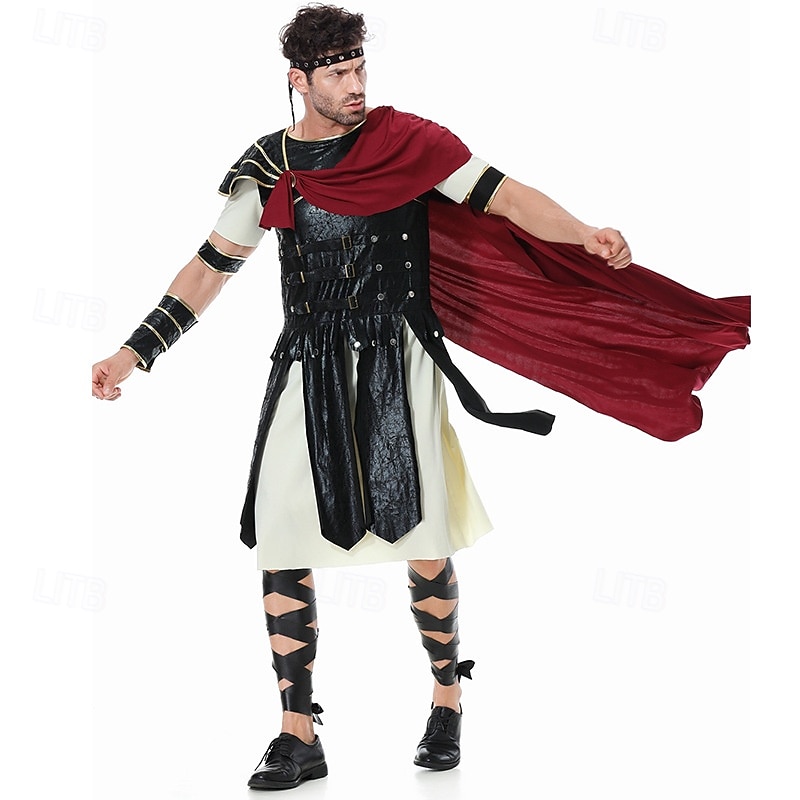 Roman Knight Warrior Carnival Costume Halloween Group Family Costumes Kid's Adults' Men's Boys Girls' Medieval Performance Party Halloween Carnival Easy Carnival Costume2