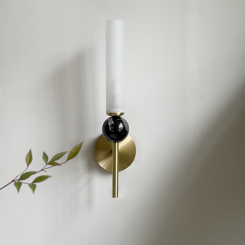 LED Indoor Wall Lights Warm White 1-Light  Creative Nordic Copper Metal Wall lamp Wood Vintage Modern Living Room 110-240V4