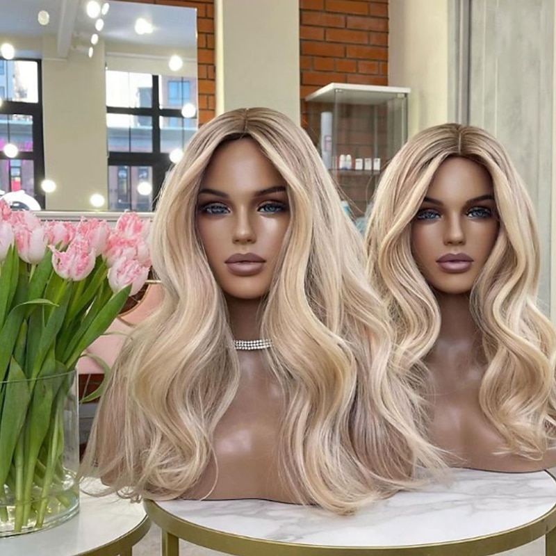 Unprocessed Virgin Hair 13x4 Lace Front Wig Free Part Brazilian Hair Wavy Multi-color Wig 130% 150% Density Color Gradient Natural Hairline 100% Virgin Glueless For Women Long Human Hair Lace Wig3