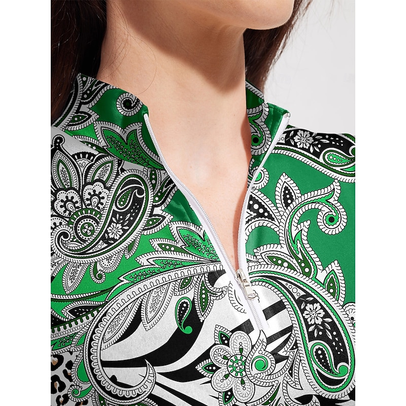 Women's Golf Polo Shirt Navy Pink Purple Long Sleeve Top Ladies Golf Attire Clothes Outfits Wear Apparel2