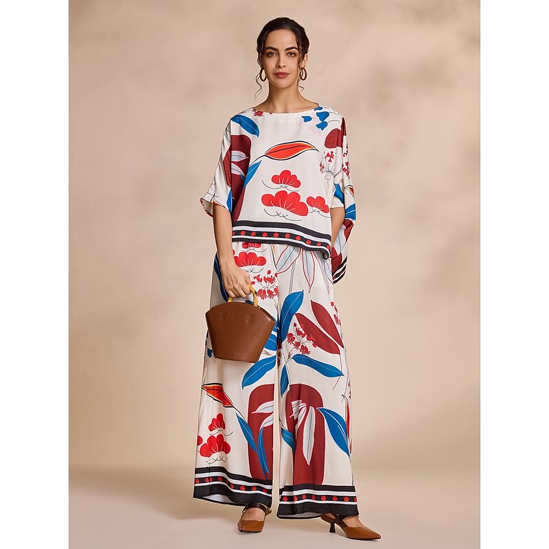 Satin Elegant Wide Leg Loose Maxi Pants with Pocket2