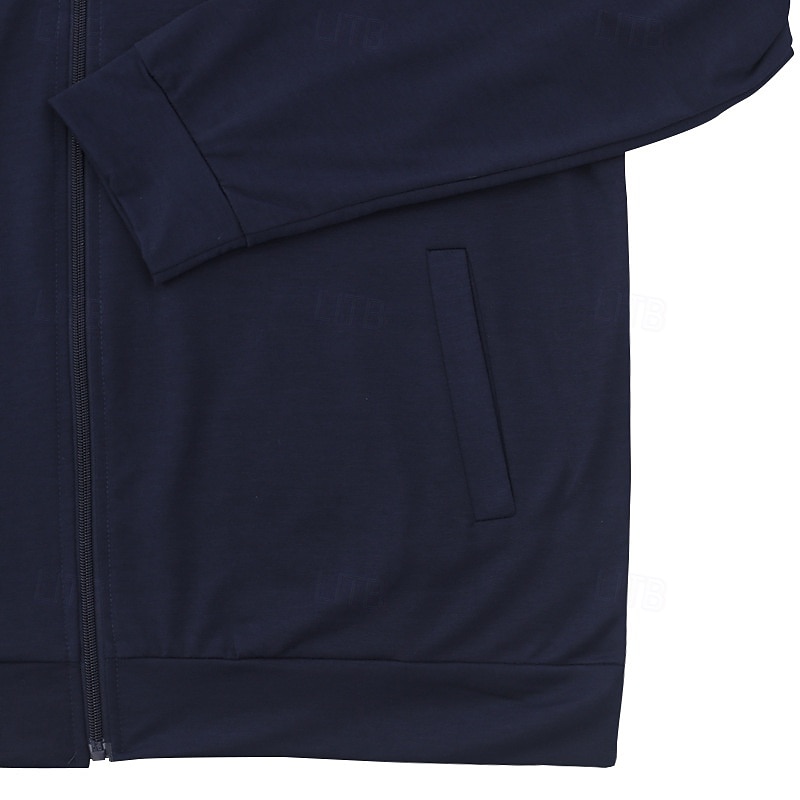 Men's Lightweight Jacket Varsity Jacket Daily Vacation Breathable Patchwork Spring & Fall Color Block Fashion Classic Stand Collar Regular Black Yellow Red Navy Blue Royal Blue Jacket 30