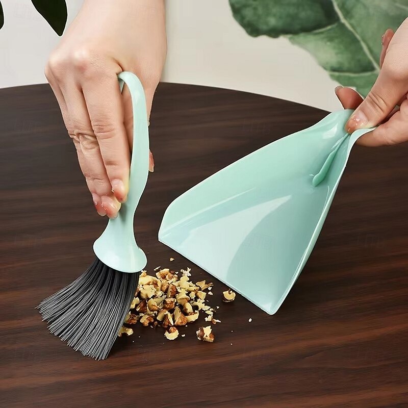 Mini Broom & Dustpan Set – Desktop Cleaning Brush for Keyboard, Drawers, Corners & Small Gaps, Household Cleaning Tool