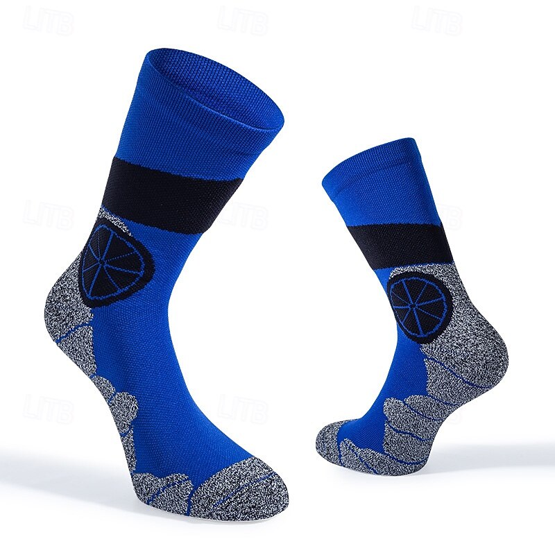 Men's 2 Pairs Multi Packs Socks Running Socks Casual Socks Yellow Red Color Color Block Sports & Outdoor Daily Vacation Basic Medium Spring Fall Fashion Casual2