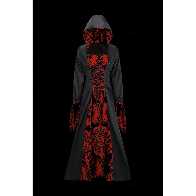 Retro Vintage Punk & Gothic Medieval Dress Witch Fancy Dress Women's Celtic Fantasy Steampunk Masquerade Party Adults Dress2