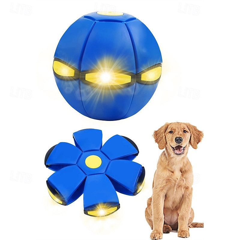 Pet Toy Flying Saucer Ball Dog Balls - Light Herding Toy for Rolling Fun (6 Lights)3