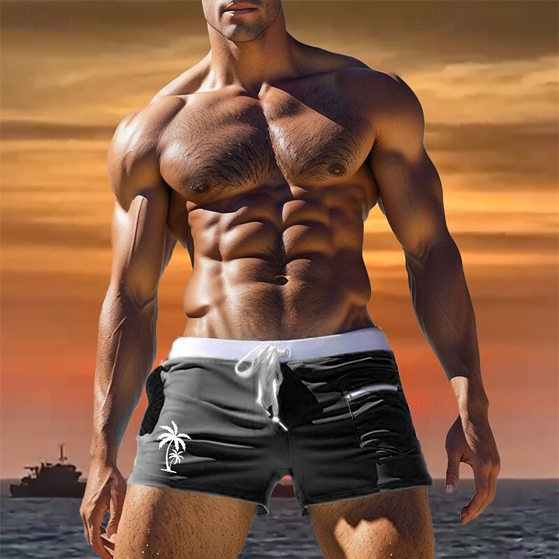 Men's Swim Trunks Swim Shorts Board Shorts Mesh Pocket with Mesh lining Elastic Waistband Shorts Sports & Outdoor Beach Swimming Pool Summer Breathable Quick Dry Lightweight Soft Swimming Beach Slim4