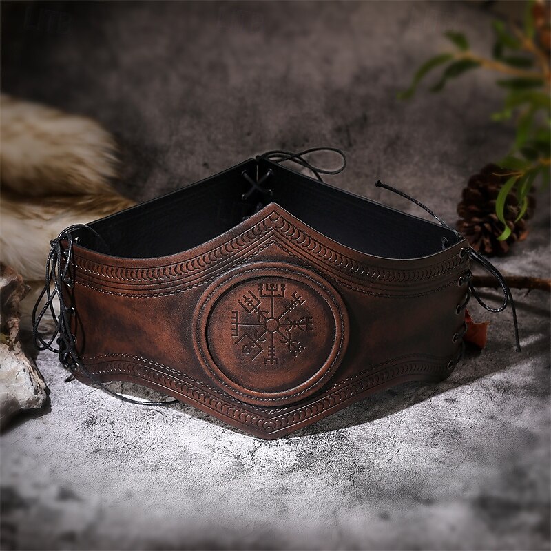 Punk & Gothic Medieval Renaissance Waist Belt Viking Fancy Dress Men's Women's Unisex Viking Halloween Carnival Masquerade Renaissance Fair LARP Ren Faire Adults' Waist Belt All Seasons