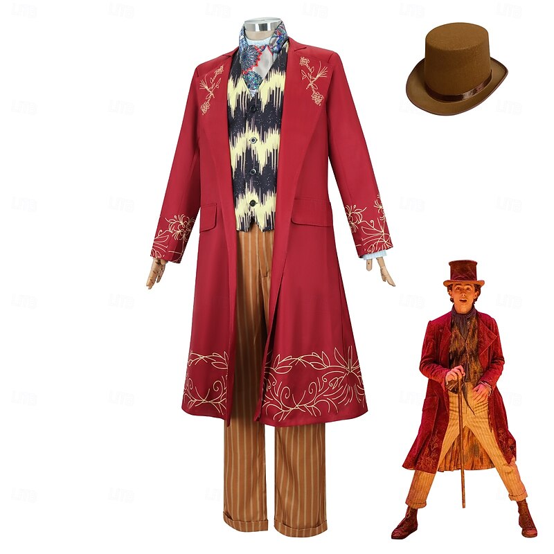 Charlie and the Chocolate Factory Wonka Willy Wonka Cosplay Costume Outfits Cosplay Movie Cosplay for Men's Boys Kid's Adults' Carnival Masquerade Event / Party Masquerade2