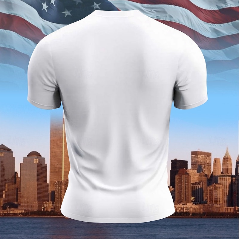 Veterans Day Men's Patriot Patriotic Veteran American US Flag Eagle T shirt Short Sleeve T shirt 3D Print Crew Neck Shirt Vintage Daily Designer Party Work Street White Summer Spring Clothing2