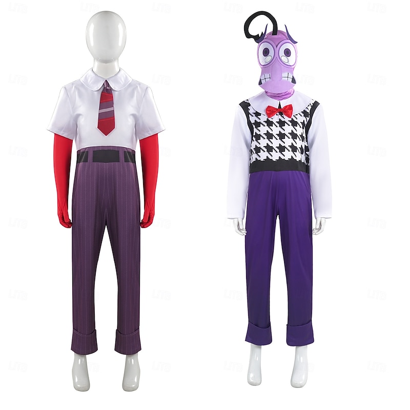 Inside Out 2 Anger Fear Outfits Costume Cosplay Movie Cosplay for Boys Girls' Kids Masquerade Dailywear