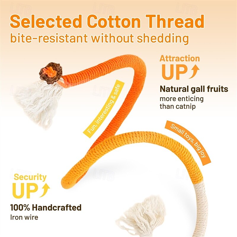 Sisal Rope Cat Toys 3 Pack Bite-Resistant Catnip Toys Cat Toys for Bored Indoor Cats Safe Teeth Cleaning Chew Cat ToyInteractive Cat Kicker Toys for Indoor Cats Kitten Toys 27inch All Breeds2