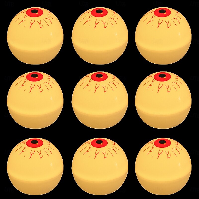 9pcs Halloween Decorations Eyeball Lights, Huge Horror Party lights Eyeball Rechargeable Battery Operated Candle Light for Halloween Party LED Scary Eyeball Decorations3