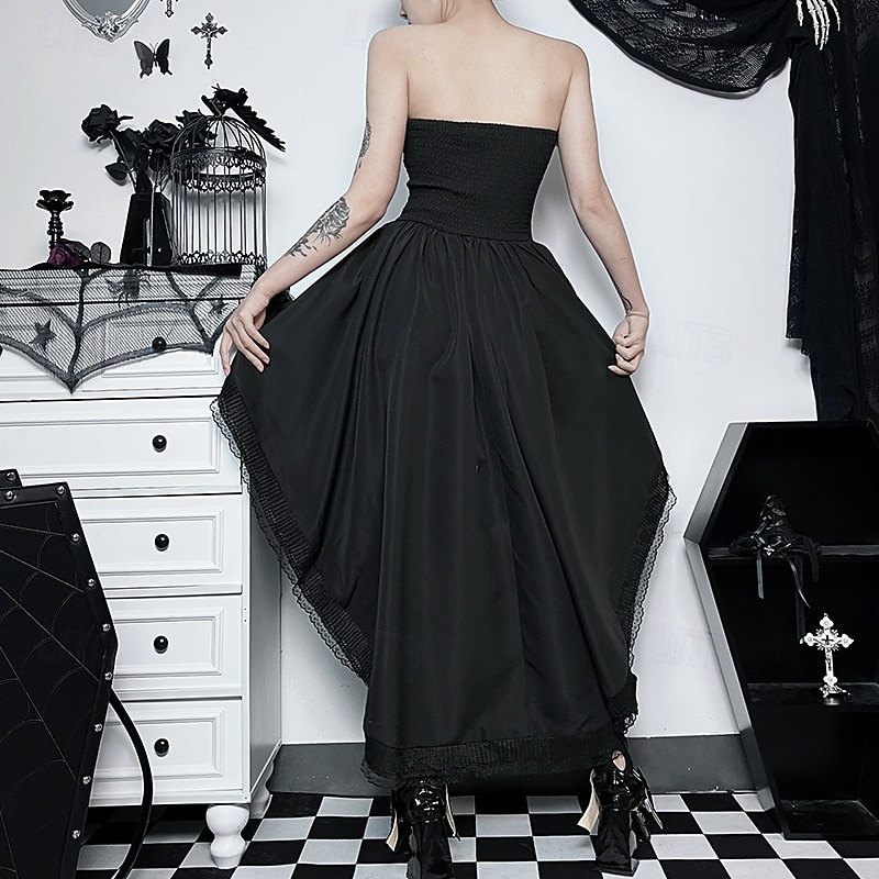 Punk & Gothic Medieval Cocktail Dress Dress Masquerade Goth Girl Fancy Dress Women's Fantasy Steampunk Halloween Carnival Masquerade Halloween Prom Festival Adults' Dress4