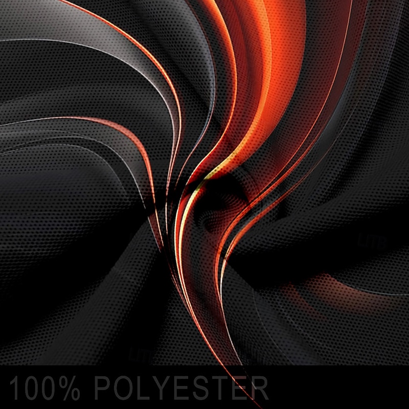 Men's Graphic Geometric Polo Shirts Golf Polos Shirts Long Sleeve Polo Shirts Collar Casual Vacation Dailywear Zipper 3D Print Spring Fall & Winter Black3