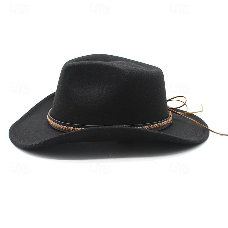 Cowboy Hats,Jazz Hat Refined Holiday Ladies Men Chapeu Westerly Cowboy Hat Gentleman Cowboy Wide Stripe Jazz Hat2