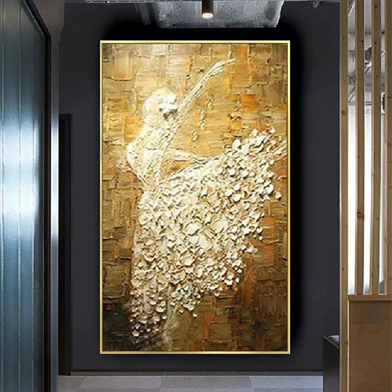 Handmade dancer painting Hand Painted ballert girl Oil Painting Wall Modern Abstract Ballerina Abstract Canvas Painting Colorful Wall Art Ballet Paintings Home Decoration4