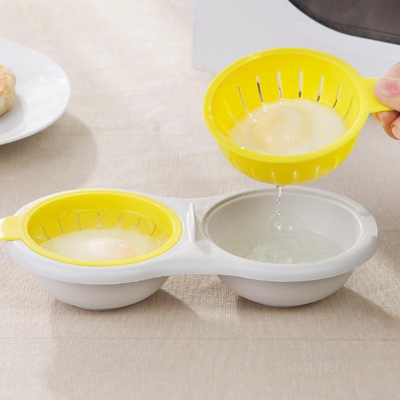Portable Microwave Egg Cooker - Mini Double-Layer Egg Steamer with Lid, Creative Kitchen Tool for Quick and Easy Egg Cooking4