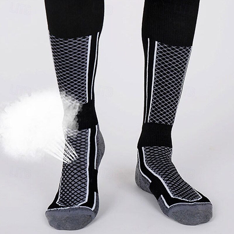 Unisex Socks Compression Socks Bike Socks Sports Socks Athletic Socks Camping / Hiking Outdoor Exercise Cycling / Bike Bike / Cycling Anti-Slip Warm Non-Skid 1 Pair Stripes