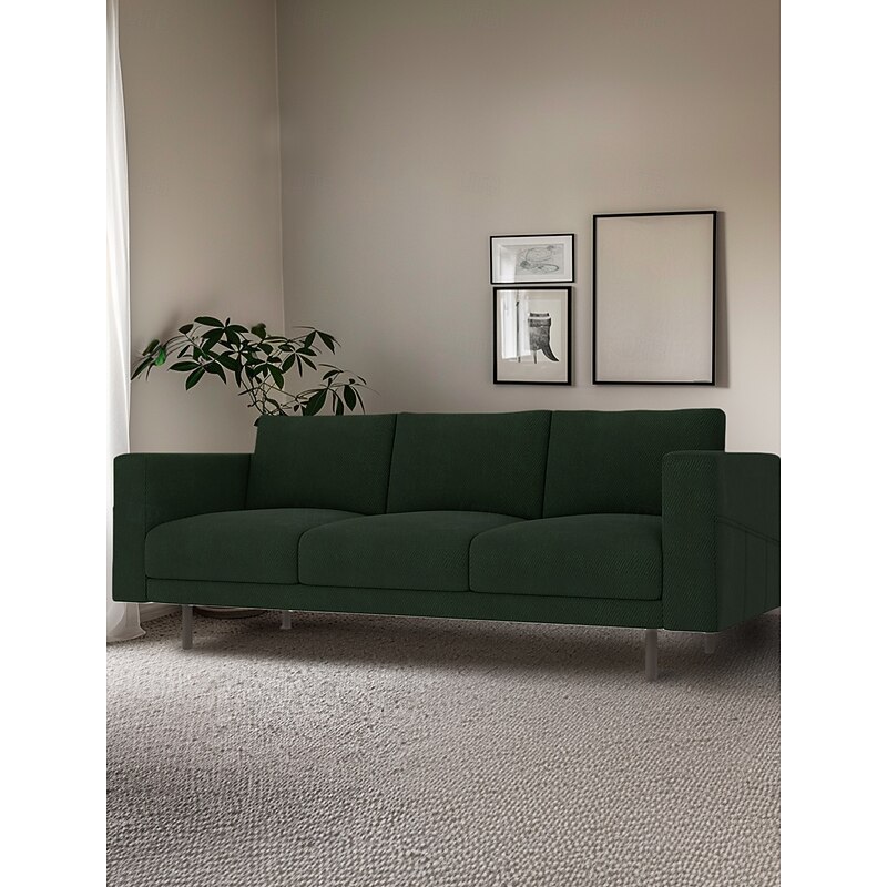 3-Seater Sofa Cover 100% Cotton Solid Color Quilted Cotton Slipcovers NORSBcover LITB PRIME cover4