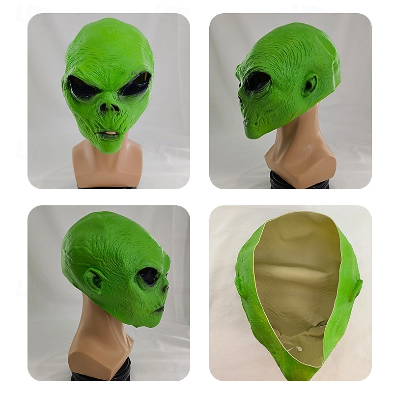 Alien Halloween Mask Halloween Props Carnival Mask Scary Costume Adults' Men's Women's Halloween Carnival Easy Halloween Costumes Dress Up2