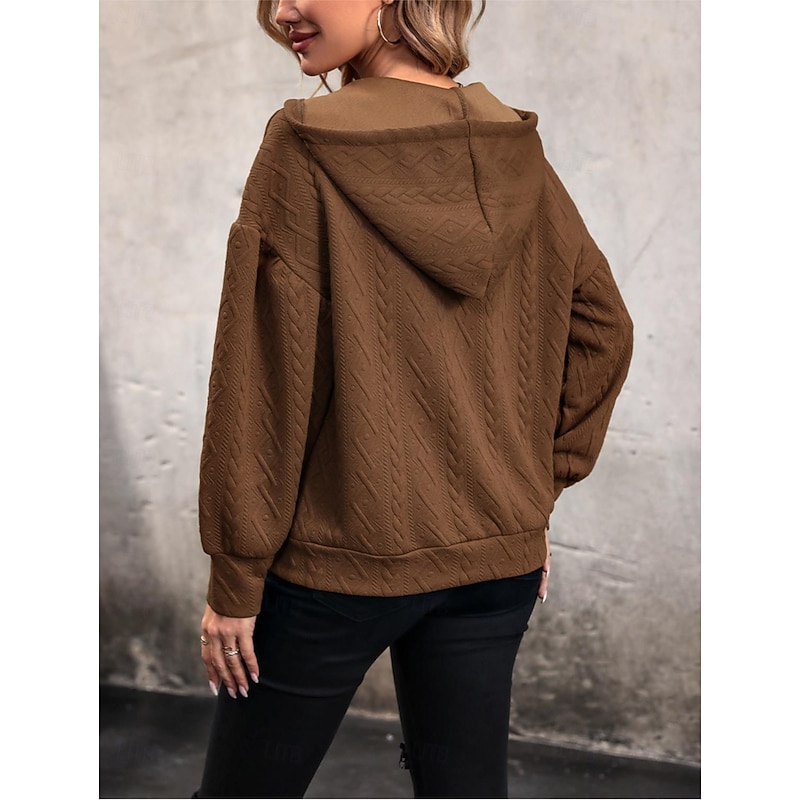 Women's Blouse Stylish Modern Long Sleeve Regular Tops Work Daily Brown Spring Fall Winter2