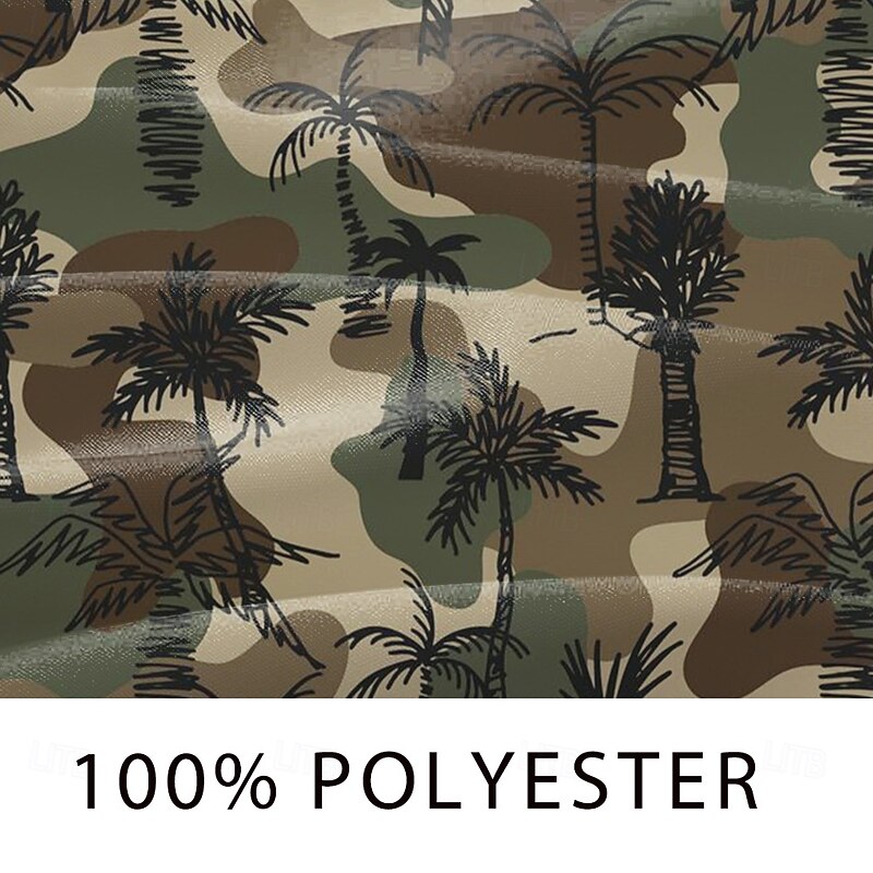 Men's Dress Pants Buttons Pocket 3D Print Camo Full Length Business Casual Vacation Green Inelastic3