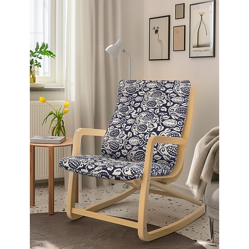 Chair Cushion Cover 100% Cotton without Pillow Floral Quilted Slipcovers POcover LITB PRIME cover 14