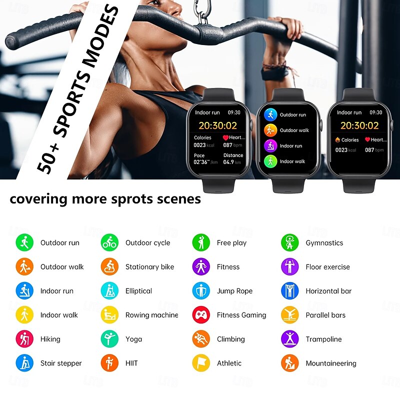 F58 Smart Wacth Men Women 2.1inch Large Screen Wristwatch Bluetooth Call Sport Fitness Health Monitoring Smartwatch3