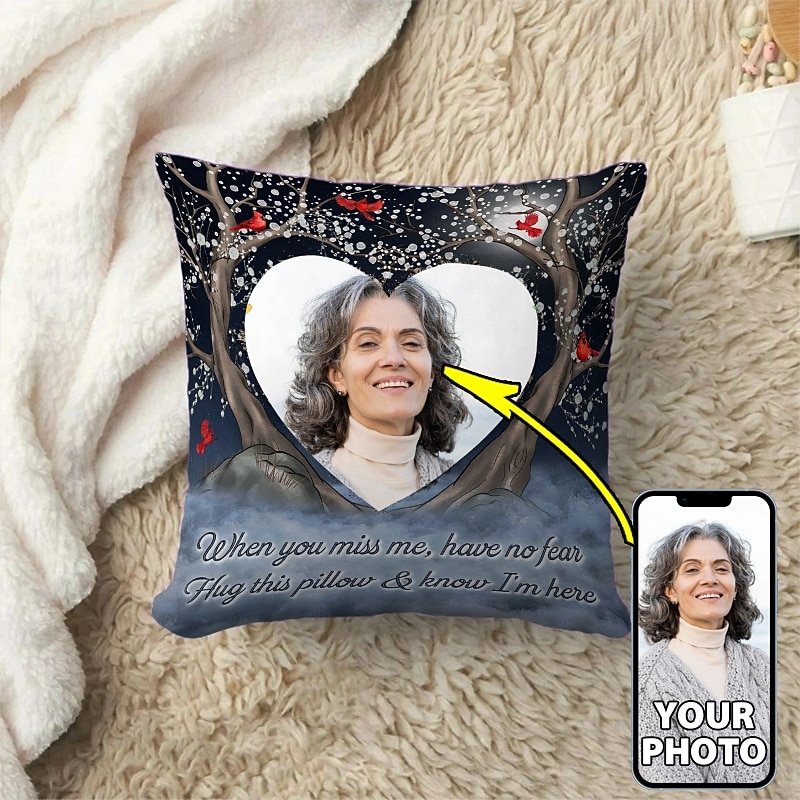 Custom Pillow Cover Add your Image Personalized Gift Memorial Gift Photo Design Picture Pillowcase Cushion Cover 1pc Custom Made Polyester3