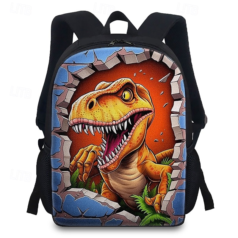 Large Capacity Dinosaur Animal Print Backpack for Kids - Fun and Durable School Bag with Adjustable Straps, Available in Two Patterns2