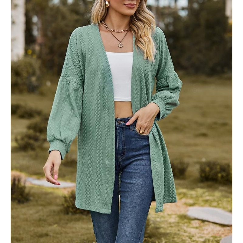 Women's Dailywear Patchwork Solid Color Windproof Fashion Loose Fit Outerwear Long Sleeve Spring Brown S